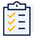 icon of a yellow-outlined square with an arrow pointing from each side.